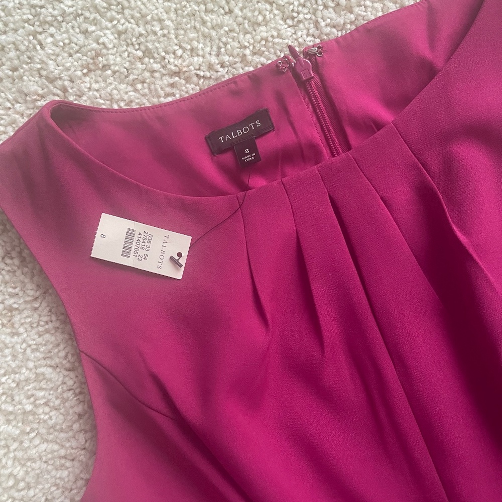 Talbots, magenta/pink sheath dress.